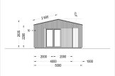 Domek letniskowy drewniany ANNA Modern (34 mm + elewacja) 20 m² - z tarasem 16 m² specification 2