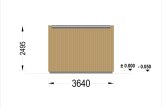 Sauna ogrodowa zewnętrzna DELLA (34 mm + elewacja), 3,6 x 2,1 m, 5,5 m² specification 3
