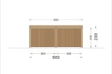 Wiata garażowa drewniana LUNA DUO F PLUS z pomieszczeniem gospodarczym i ścianą boczną, 7,6x5,6 m specification 5