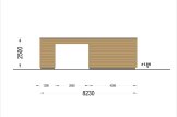 Garaż drewniany SILVIA (34 mm + elewacja) 4x6 m, z wiatą 4x6 m specification 4