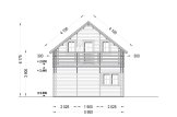 Dom drewniany całoroczny LANGON (44+44 mm, z izolacją), 95 m² specification 5