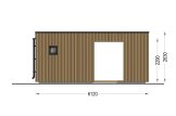Domek ogrodowy drewniany INES PLUS z tarasem w kształcie litery L (34 mm + elewacja), 6x6 m, 36 m² specification 3