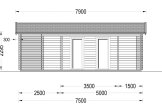 Domek letniskowy drewniany ANNA (44 mm) 20 m² - z tarasem 16 m² specification 3