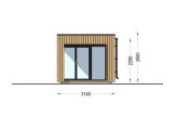Domek ogrodowy drewniany INES z tarasem (34 mm + elewacja, z izolacją), 6x3 m, 18 m² specification 5