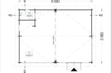 Domek letniskowy drewniany MARINA (66 mm) 8x6 m, 48 m² specification 1