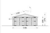 Garaż drewniany dwustanowiskowy CLASSIC DUO (44 mm), 6x9 m, 54 m² specification 2