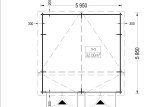Garaż drewniany dwustanowiskowy TWIN DUO (44 mm), 6x6 m, 36 m² specification 1