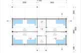Dom drewniany letniskowy VERA (44+44 mm), 132 m² - z tarasem 13,5 m² specification 4