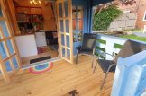 Domek ogrodowy drewniany ISLA (34+34 mm, z izolacją), 6x5 m, 18 m² - z tarasem 7 m² customer 3
