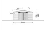 Garaż drewniany CLASSIC (44 mm), 5x6 m, 30 m² specification 2