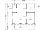 Domek letniskowy całoroczny ALTURA F (44+44 mm, z izolacją PLUS), 31 m² - z tarasem 8 m² specification 1
