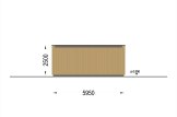 Garaż drewniany SILVIA F (34 mm + elewacja), 6x6 m, 36 m² specification 4