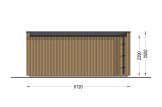 Domek ogrodowy drewniany INES (34 mm + elewacja, z izolacją), 6x3 m, 18 m² specification 4