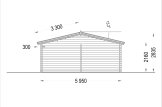 Domek ogrodowy drewniany CAMILA (66 mm), 6x6 m, 36 m² specification 4