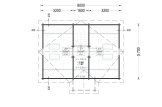 Dom drewniany letniskowy EMMA (66 mm), 70 m² specification 2