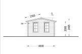 Domek ogrodowy drewniany LEA (44 mm) z pomieszczeniem gospodarczym, 7x4 m, 28 m² specification 3