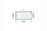 Domek letniskowy drewniany PREMIUM (34 mm + elewacja, z izolacją), 6x5 m, 30 m² specification 6