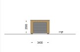 Garaż drewniany SILVIA F (34 mm + elewacja), 3,4x5,4 m, 20 m² specification 3