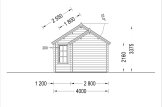 Domek ogrodowy drewniany ELLA (66 mm z pomieszczeniem gospodarczym), 7x4 m, 28 m² specification 3