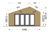 Domek ogrodowy drewniany TONIA (34 mm + elewacja, z izolacją), 5x3 m, 15 m² specification 2