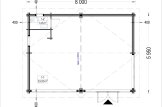 Domek letniskowy drewniany MARINA (44+44 mm, z izolacją), 8x6 m, 48 m² specification 1