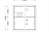 Domek letniskowy drewniany ALBI (44 mm), 5,6 x 5 m, 20 m² - z tarasem 8 m² specification 2