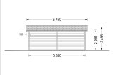 Garaż drewniany CLASSIC (44 mm), 3,6x5,4 m, 20 m² specification 5