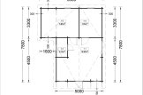 Dom drewniany letniskowy DIJON (44 mm), 44 m² specification 1