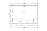 Domek ogrodowy drewniany HORTA (44 mm), 6x3 m, 18 m² specification 1