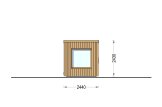 Sauna ogrodowa zewnętrzna OKO (34 mm + elewacja), 2.3x2.3 m, 4.1 m² specification 2