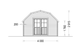 Domek ogrodowy drewniany ORLANDO (34 mm), 4x4 m, 16 m² specification 2