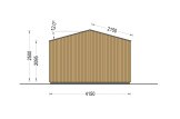 Domek ogrodowy drewniany PIA (34 mm + elewacja, z izolacją), 4x3 m, 12 m² specification 4