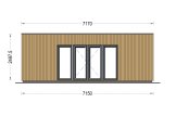 Domek ogrodowy drewniany PREMIUM (34 mm + elewacja, z izolacją), 7x4 m, 28 m² specification 2