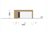 Garaż drewniany SILVIA F (34 mm + elewacja) 4x6 m, z wiatą 6x6 m specification 5