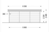 Domek ogrodowy drewniany OAK (44 mm), 6x3 m, 18 m² specification 4