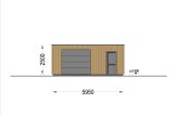 Garaż drewniany SILVIA F PLUS z pomieszczeniem gospodarczym (34 mm + elewacja), 6x6 m, 36 m² specification 2