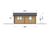 Garaż drewniany CLASSIC (44 mm), 6x6 m, 36 m² specification 3