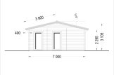 Domek letniskowy drewniany MILA (44 mm), 8x7 m, 56 m² specification 3