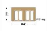 Sauna ogrodowa zewnętrzna DELLA (34 mm + elewacja), 4,6 x 2,1 m, 7,2 m² specification 5
