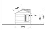 Domek ogrodowy drewniany CLOCKHOUSE (34+34 mm, z izolacją), 4x3 m, 12 m² specification 3