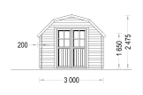 Domek ogrodowy drewniany ORLANDO (34 mm), 3x3 m, 9 m² specification 2