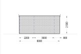 Domek ogrodowy drewniany BRETA (44 mm), 4x6 m, 24 m² specification 3