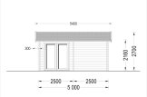 Sauna ogrodowa zewnętrzna ELDA (44 mm), 5x5 m, 25 m² (3 pomieszczenia) specification 5