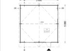 Domek letniskowy drewniany DREUX (44 mm), 6x6 m, 36 m² specification 1