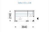 Sauna ogrodowa zewnętrzna DELLA (34 mm + elewacja), 3,6 x 2,1 m, 5,5 m² specification 1