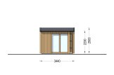 Sauna ogrodowa zewnętrzna SERENE (34 mm + elewacja), 3.3x2.5 m, 4.95 m² specification 2