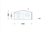 Garaż drewniany trzystanowiskowy SILVIA TRIO (34 mm + elewacja), 9x6 m, 54 m² specification 6
