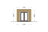 Domek ogrodowy drewniany PREMIUM (34 mm + elewacja), 5x3 m, 15 m² - z tarasem 9 m² specification 5
