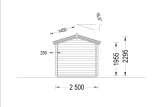 Domek ogrodowy drewniany NANO (28 mm), 2,5x2 m, 5 m² specification 4