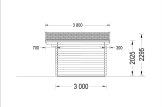 Domek ogrodowy drewniany PETER (34 mm), 3x3 m, 9 m² specification 3